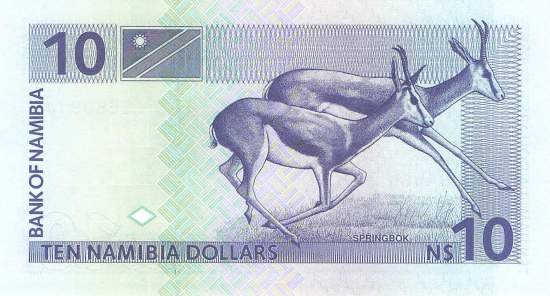 Namibia p1 10 Dollar 1993